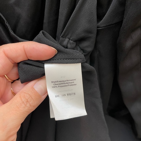 NWT DKNY Classic Black Plus Size Womens Wrap High Low Maxi Dress 22W Goth Grunge - Picture 10 of 13